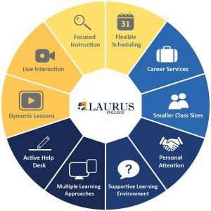 Laurus Experience wheel showing 10 items that Laurus delivers