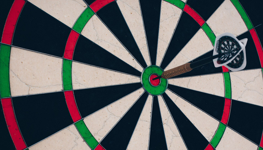 A dart in a bullseye