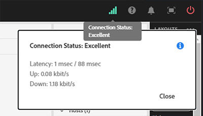 A screenshot of the connection status icon